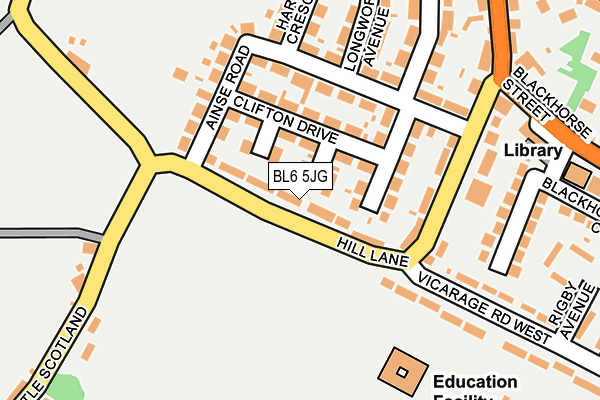 BL6 5JG map - OS OpenMap – Local (Ordnance Survey)
