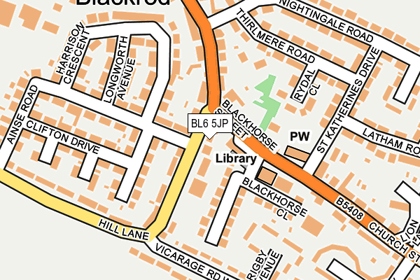 BL6 5JP map - OS OpenMap – Local (Ordnance Survey)