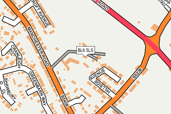 BL6 5LS map - OS OpenMap – Local (Ordnance Survey)