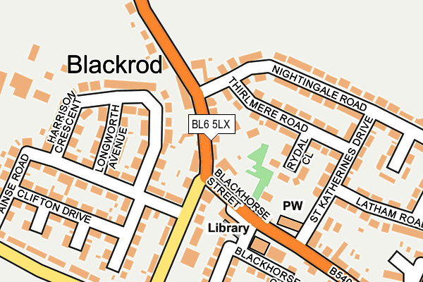 BL6 5LX map - OS OpenMap – Local (Ordnance Survey)