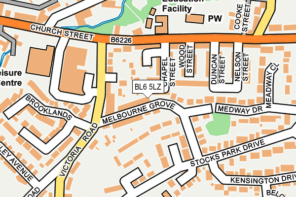 BL6 5LZ map - OS OpenMap – Local (Ordnance Survey)