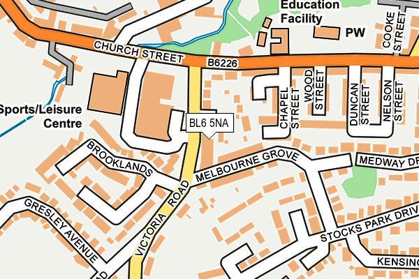 BL6 5NA map - OS OpenMap – Local (Ordnance Survey)