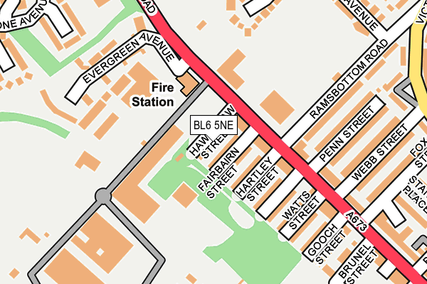 BL6 5NE map - OS OpenMap – Local (Ordnance Survey)