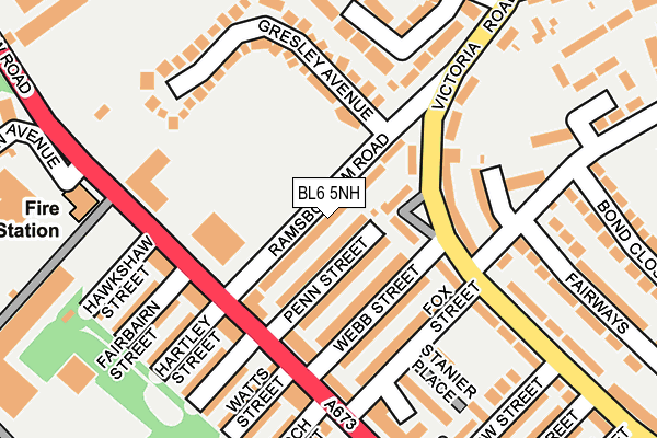 BL6 5NH map - OS OpenMap – Local (Ordnance Survey)