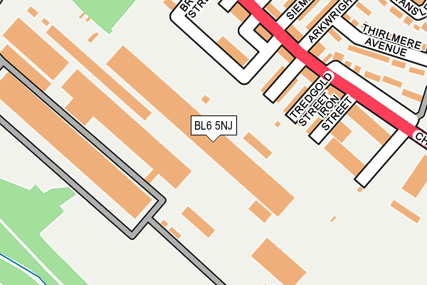 BL6 5NJ map - OS OpenMap – Local (Ordnance Survey)
