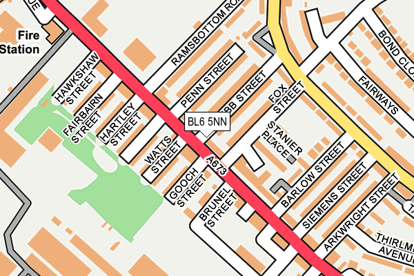 BL6 5NN map - OS OpenMap – Local (Ordnance Survey)