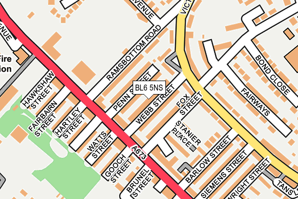 BL6 5NS map - OS OpenMap – Local (Ordnance Survey)