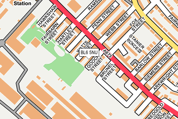 BL6 5NU map - OS OpenMap – Local (Ordnance Survey)