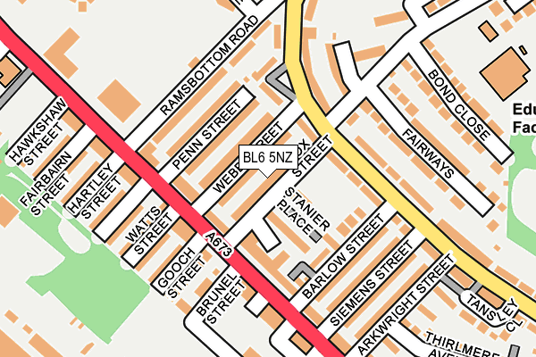 BL6 5NZ map - OS OpenMap – Local (Ordnance Survey)
