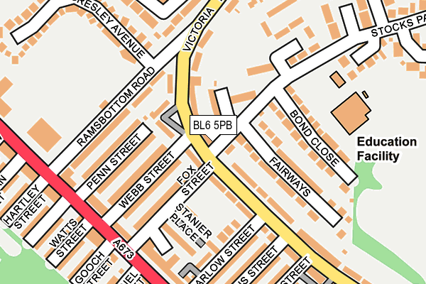 BL6 5PB map - OS OpenMap – Local (Ordnance Survey)