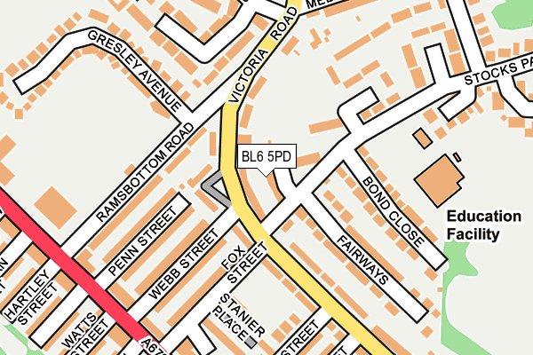 BL6 5PD map - OS OpenMap – Local (Ordnance Survey)