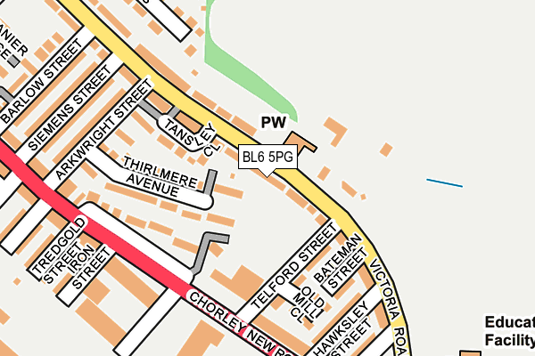 BL6 5PG map - OS OpenMap – Local (Ordnance Survey)