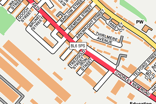 BL6 5PS map - OS OpenMap – Local (Ordnance Survey)