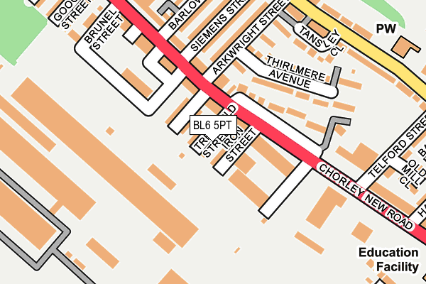 BL6 5PT map - OS OpenMap – Local (Ordnance Survey)