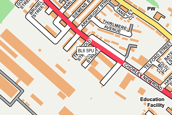 BL6 5PU map - OS OpenMap – Local (Ordnance Survey)