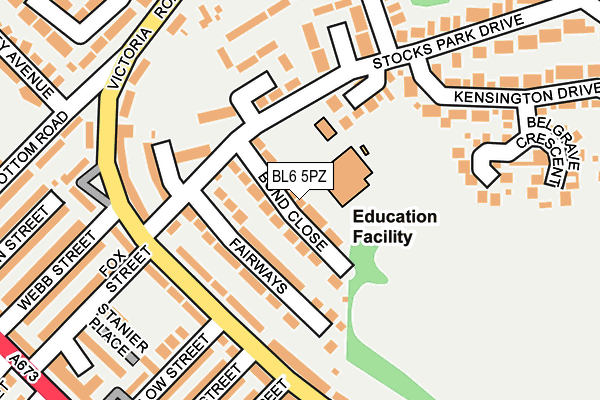 BL6 5PZ map - OS OpenMap – Local (Ordnance Survey)