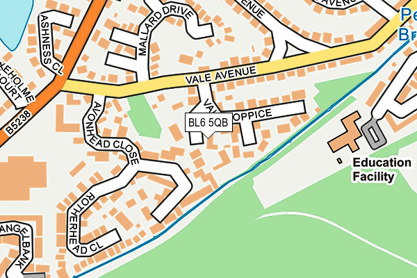 BL6 5QB map - OS OpenMap – Local (Ordnance Survey)