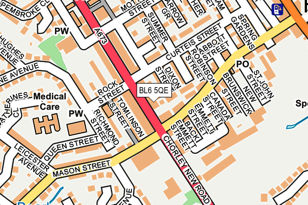 BL6 5QE map - OS OpenMap – Local (Ordnance Survey)
