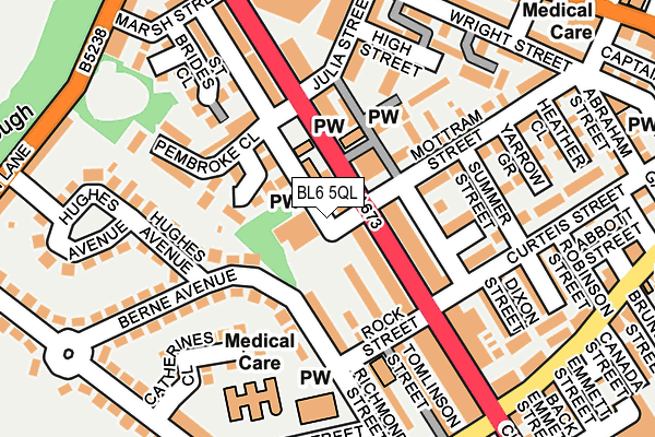 BL6 5QL map - OS OpenMap – Local (Ordnance Survey)