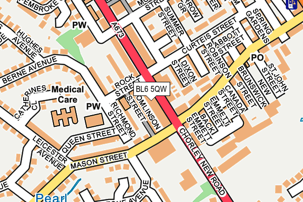 BL6 5QW map - OS OpenMap – Local (Ordnance Survey)