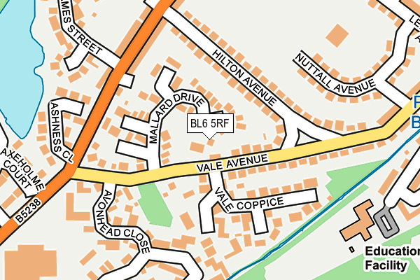 BL6 5RF map - OS OpenMap – Local (Ordnance Survey)