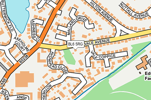 BL6 5RG map - OS OpenMap – Local (Ordnance Survey)