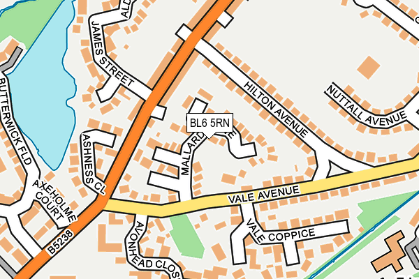 BL6 5RN map - OS OpenMap – Local (Ordnance Survey)