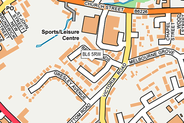 BL6 5RW map - OS OpenMap – Local (Ordnance Survey)