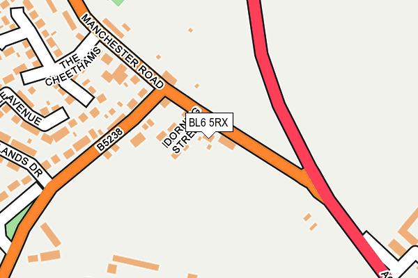 BL6 5RX map - OS OpenMap – Local (Ordnance Survey)