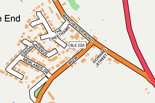 BL6 5SA map - OS OpenMap – Local (Ordnance Survey)