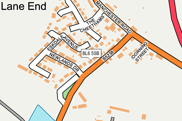 BL6 5SB map - OS OpenMap – Local (Ordnance Survey)