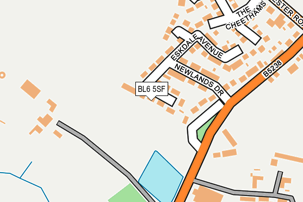 BL6 5SF map - OS OpenMap – Local (Ordnance Survey)