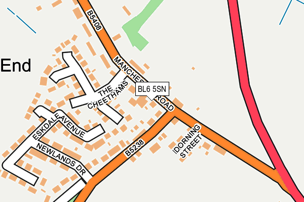 BL6 5SN map - OS OpenMap – Local (Ordnance Survey)