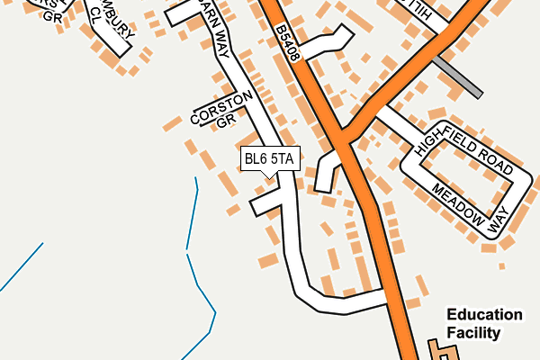 BL6 5TA map - OS OpenMap – Local (Ordnance Survey)