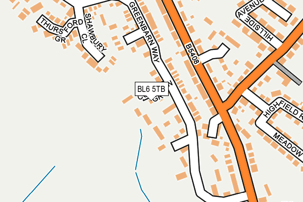 BL6 5TB map - OS OpenMap – Local (Ordnance Survey)