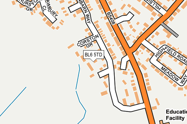 BL6 5TD map - OS OpenMap – Local (Ordnance Survey)