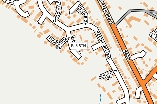 BL6 5TN map - OS OpenMap – Local (Ordnance Survey)
