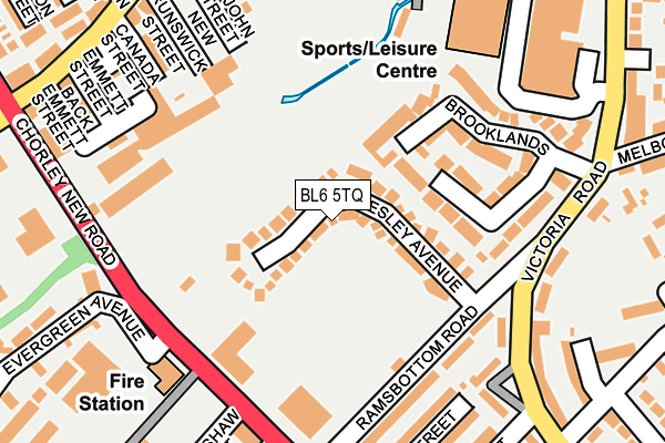 BL6 5TQ map - OS OpenMap – Local (Ordnance Survey)