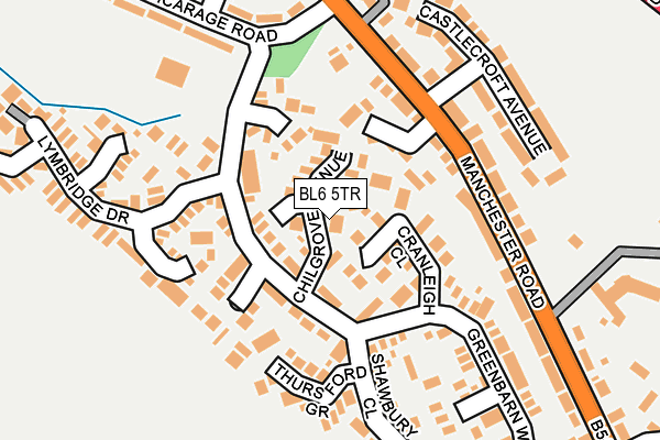 BL6 5TR map - OS OpenMap – Local (Ordnance Survey)