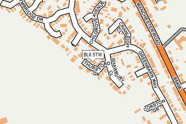 BL6 5TW map - OS OpenMap – Local (Ordnance Survey)