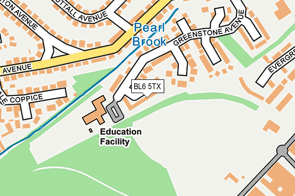 BL6 5TX map - OS OpenMap – Local (Ordnance Survey)