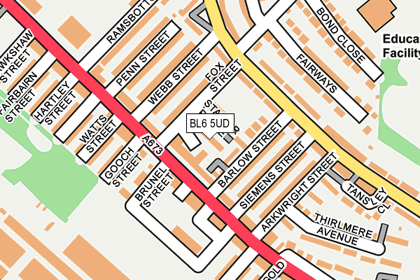 BL6 5UD map - OS OpenMap – Local (Ordnance Survey)
