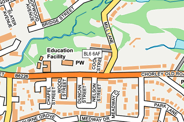 BL6 6AF map - OS OpenMap – Local (Ordnance Survey)