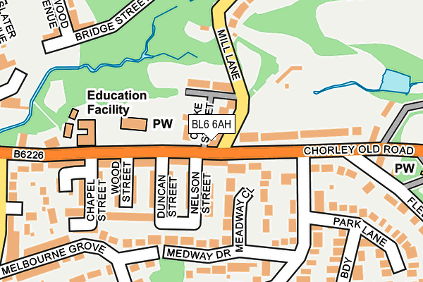 BL6 6AH map - OS OpenMap – Local (Ordnance Survey)