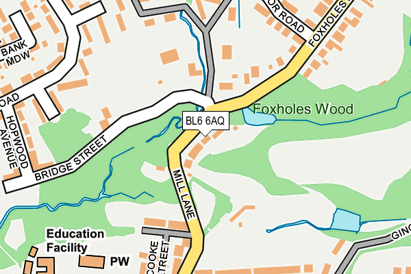 BL6 6AQ map - OS OpenMap – Local (Ordnance Survey)