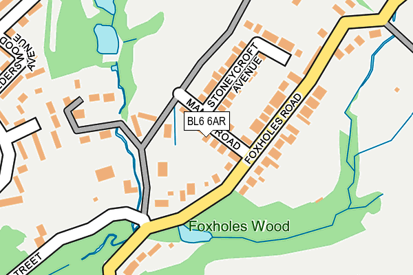 BL6 6AR map - OS OpenMap – Local (Ordnance Survey)