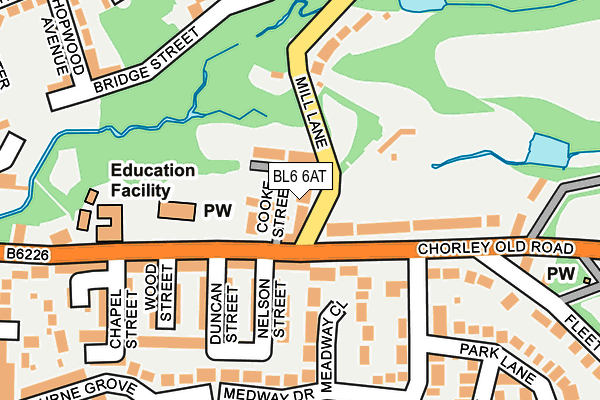 BL6 6AT map - OS OpenMap – Local (Ordnance Survey)