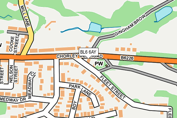 BL6 6AY map - OS OpenMap – Local (Ordnance Survey)