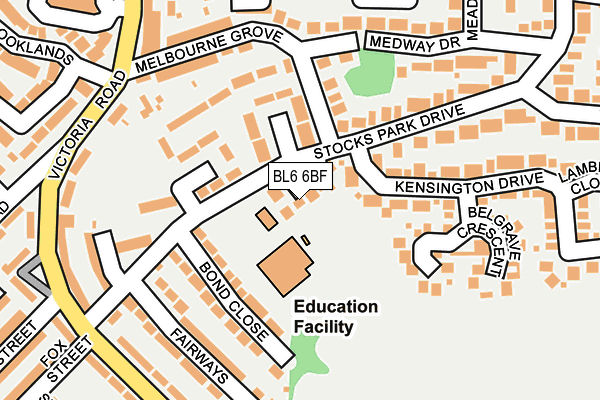 BL6 6BF map - OS OpenMap – Local (Ordnance Survey)