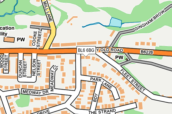 BL6 6BG map - OS OpenMap – Local (Ordnance Survey)